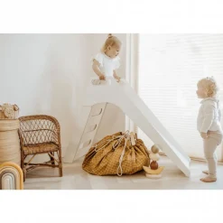 Grand sac à jouet / tapis d'éveil 2 en 1 organic gridmustard