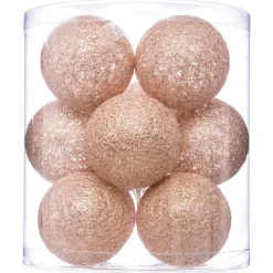 Guirlande lumineuse led 10 boules glitter rose