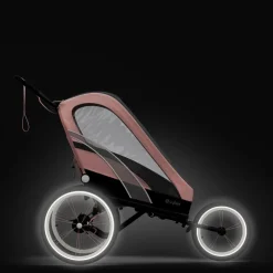 Habillage de siège poussette zeno rose