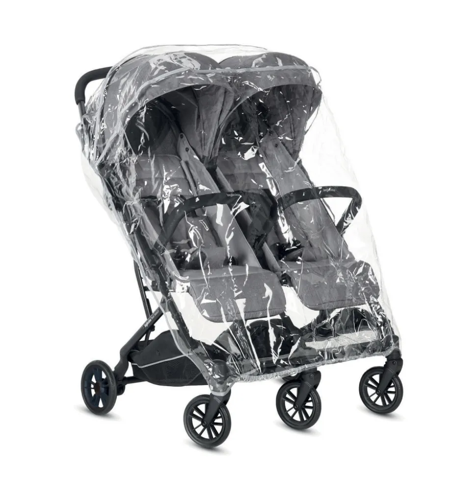 Habillage pluie pour poussette double twin sketch