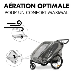 Habillage pluie pour remorque à vélo bike n walk