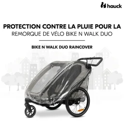 Habillage pluie pour remorque à vélo bike n walk