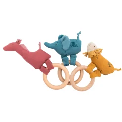 Hochet anneau bois sous mon baobab - girafe