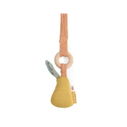 Hochet anneau bois trois petits lapins - poire