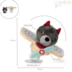Hochet louis en avion swing