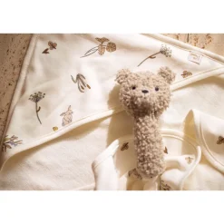 Hochet ours bouclette teddy bear olive