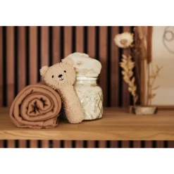 Hochet ours bouclette teddy bear naturel