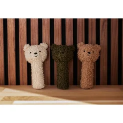 Hochet ours bouclette teddy bear biscuit