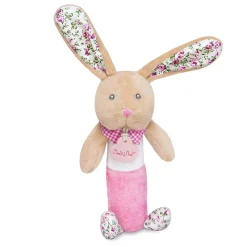 Hochet pouet lapin poupi rose