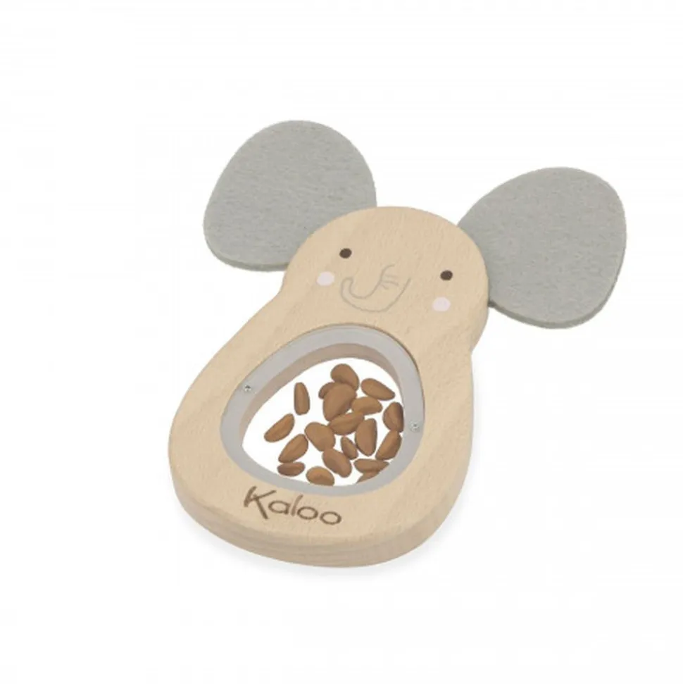 Hochet sonore en bois elephant