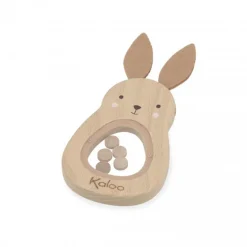 Hochet sonore en bois lapin