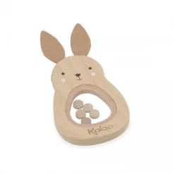Hochet sonore en bois lapin