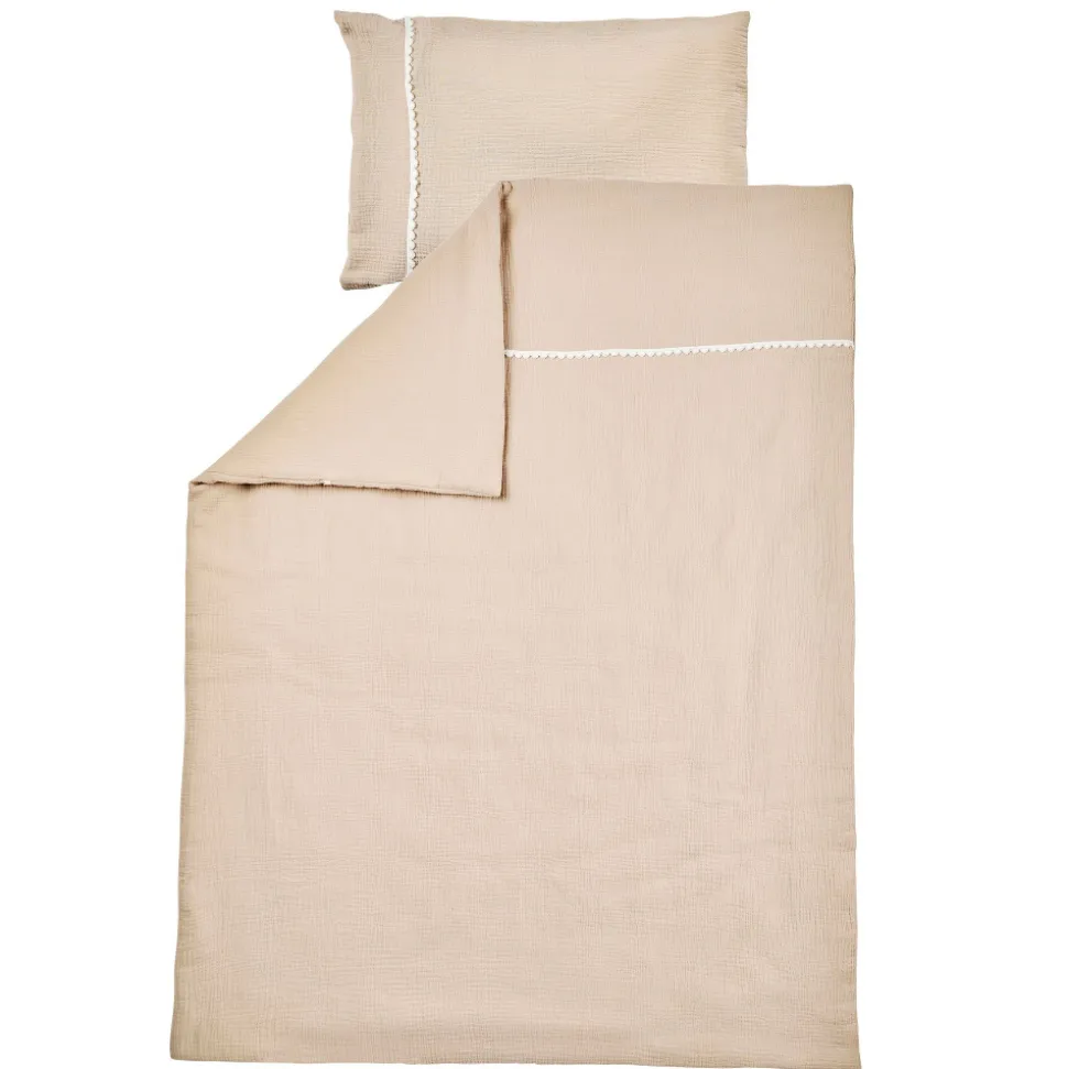 Housse de couette avec taie 100x140cm gaze de coton fanfan