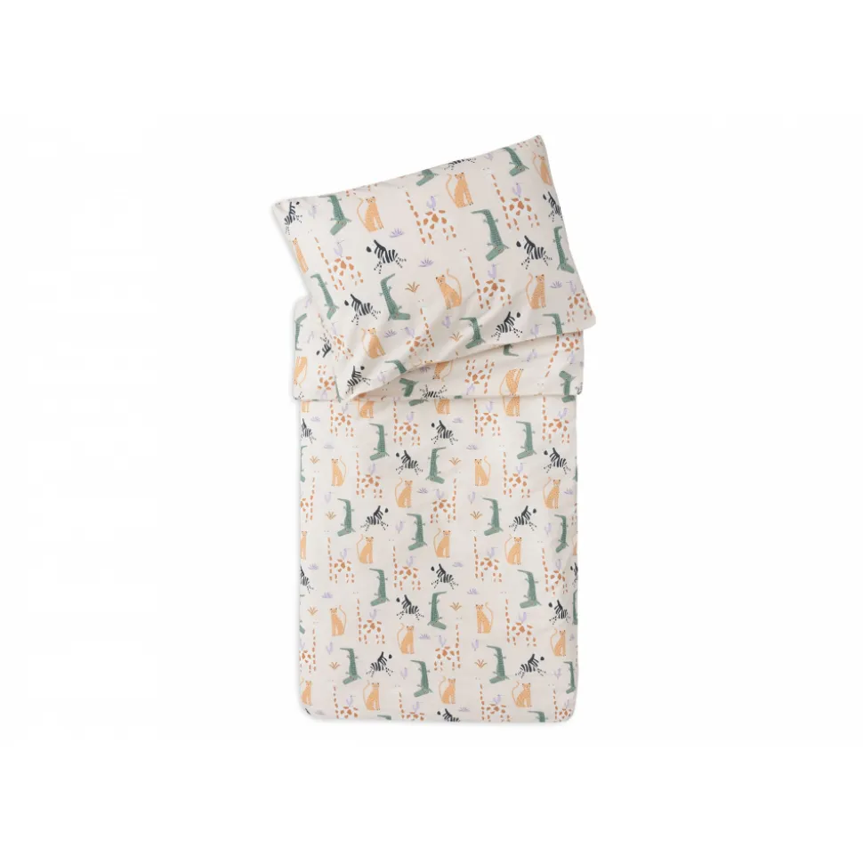 Housse de couette et taie 100x140 cm jungle jambo