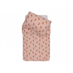 Housse de couette et taie 100x140 cm miffy shadow wild rose