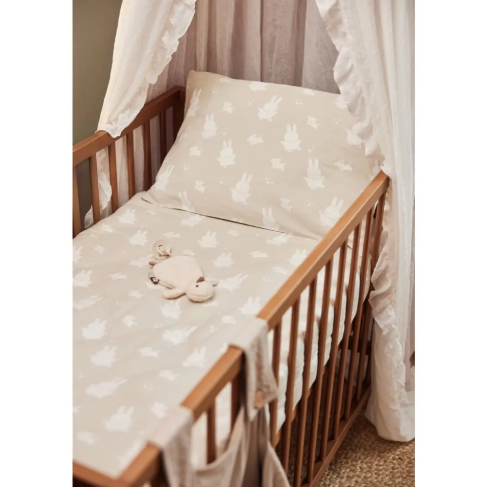 Housse de couette et taie 100x140 cm miffy snuffy nougat