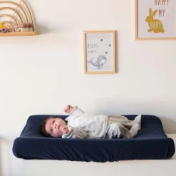 Housse matelas a langer marine