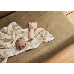 Housse matelas à langer éponge 50 x 70 cm olive