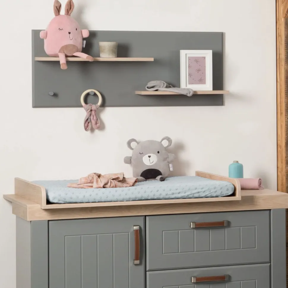Housse matelas à langer 75 x 85 cm bleu clair