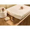 Housse matelas à langer 50 x 70 cm cloudy rib oatmeal