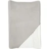 Housse matelas à langer 50 x 70 cm gris gaze de coton