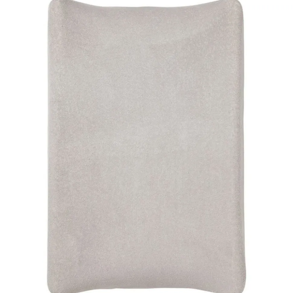 Housse matelas à langer 50 x 70 cm gris gaze de coton