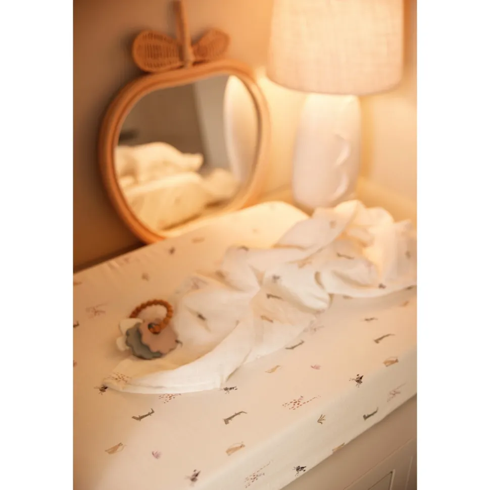 Housse matelas à langer 50 x 70 cm jersey jungle jambo