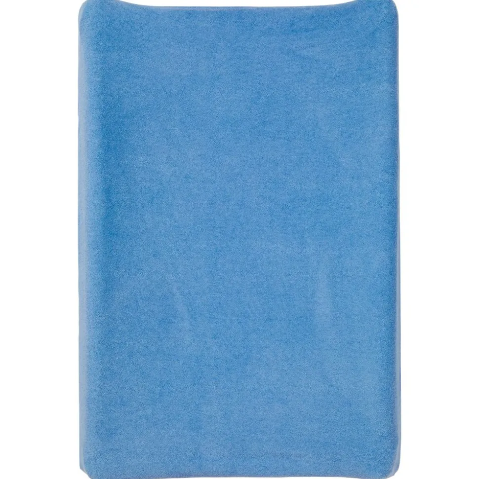 Housse pour matelas à langer bleu