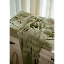 Housse pour matelas à langer - pure sage - 50 x 70 cm