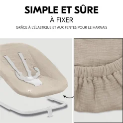 Housse pour transat bébé beige clair