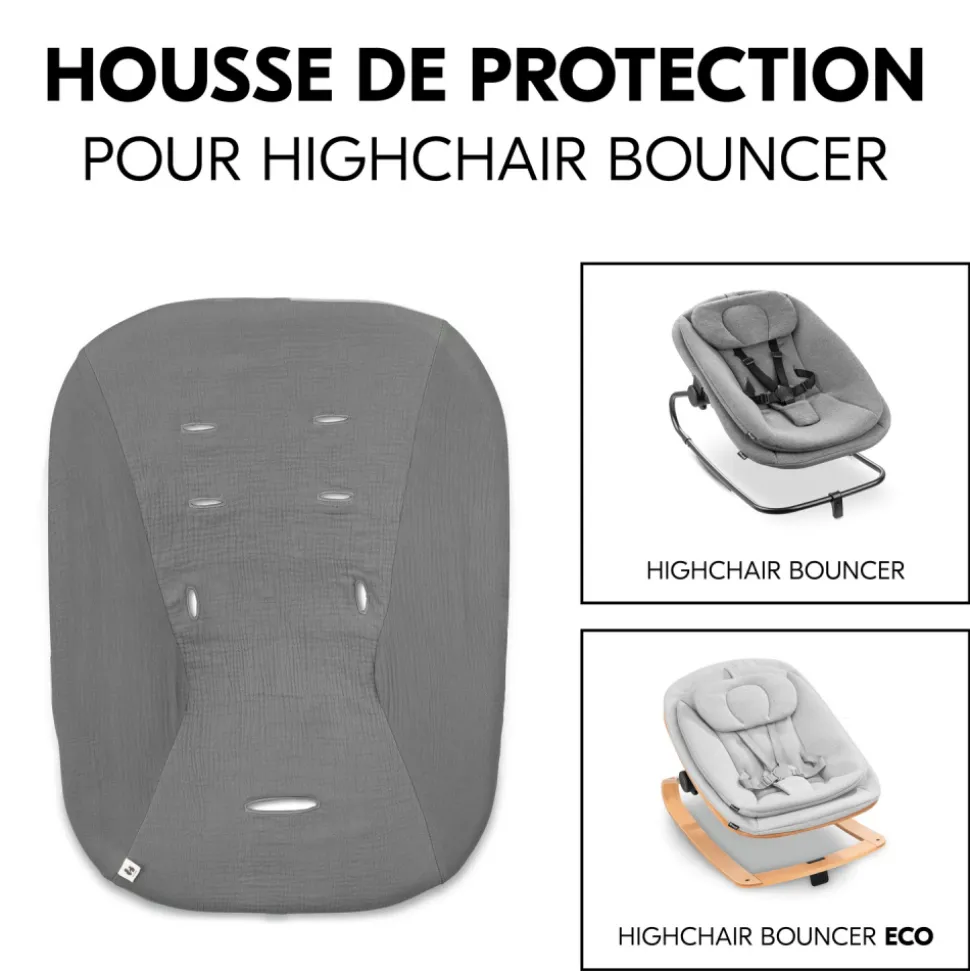 Housse pour transat bébé dark grey