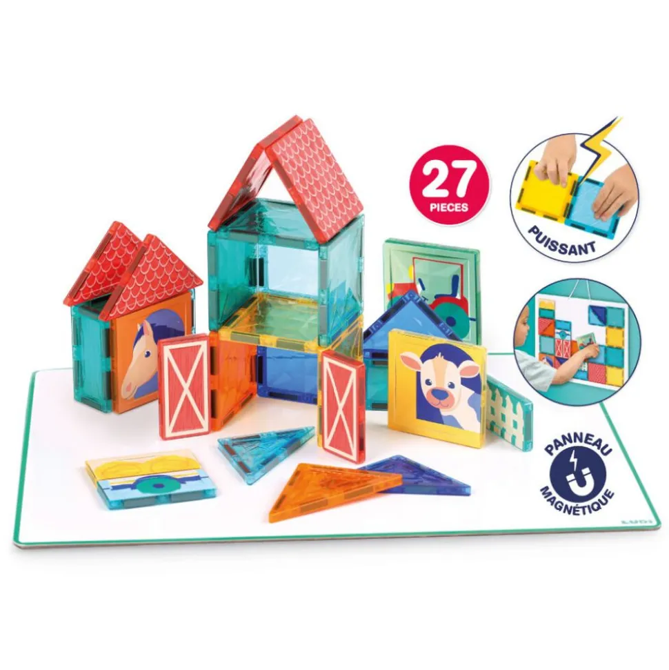 Jeu de construction panneau magnétique avec 27 pièces