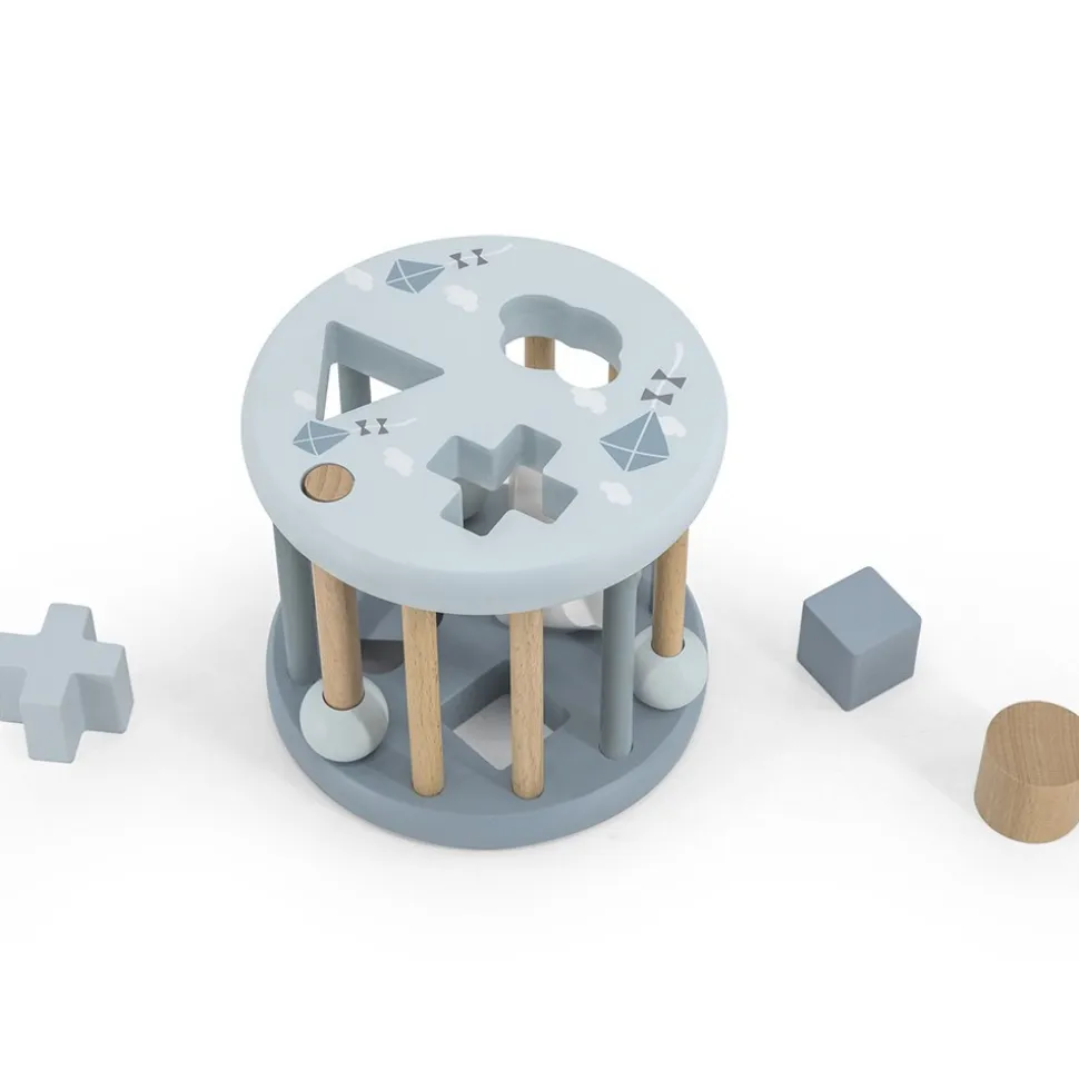 Jeu de formes en bois - bleu