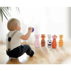Jeu de quilles souples animaux