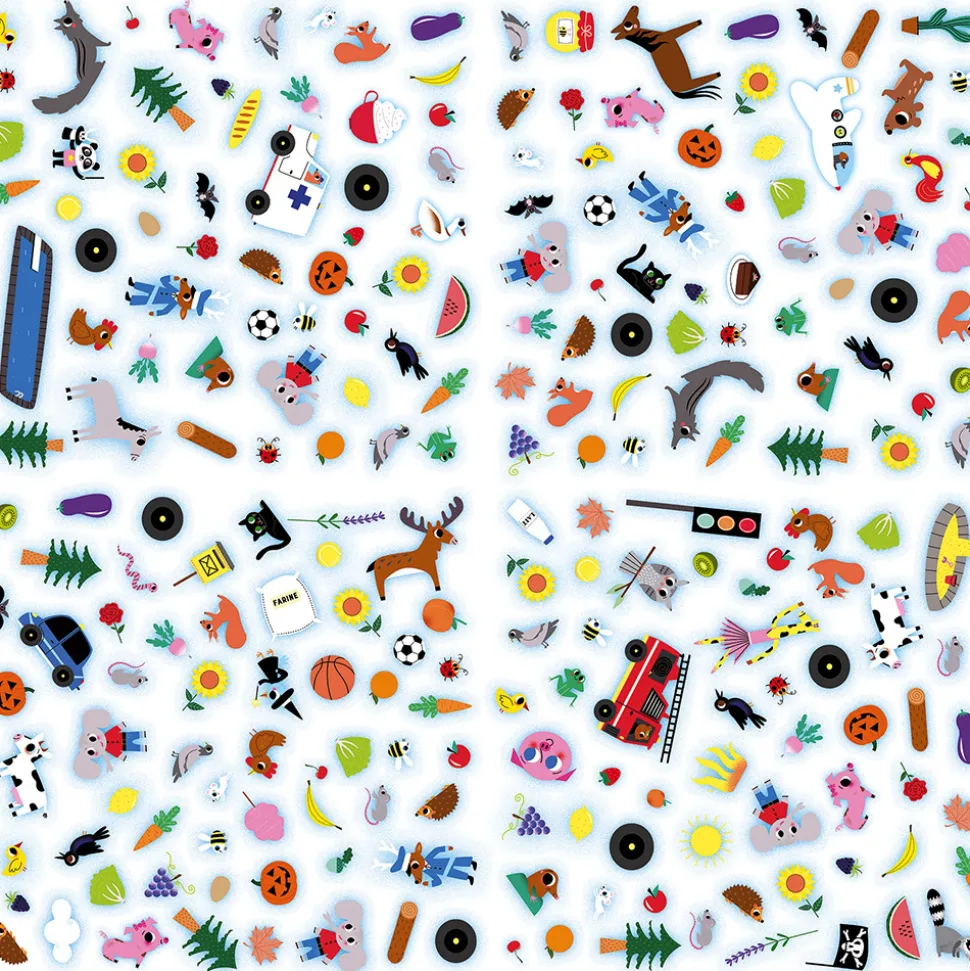 Jeu d'observation cherche et trouve les couleurs