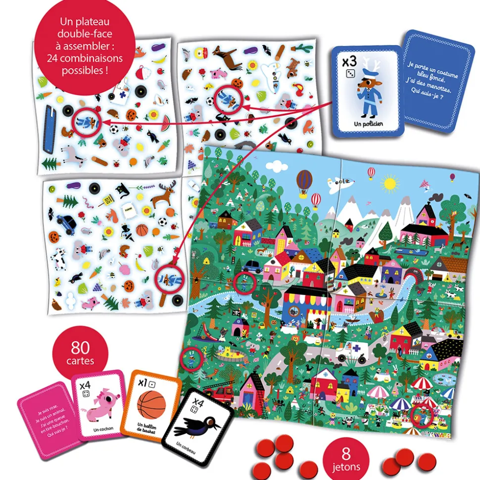 Jeu d'observation cherche et trouve les couleurs