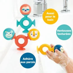 Jeu d'éveil à ventouses et balles sonores smac pop
