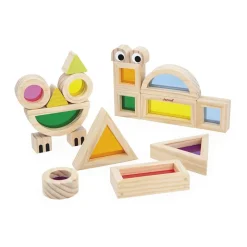 Jeu en bois sensoriel blocs à assembler