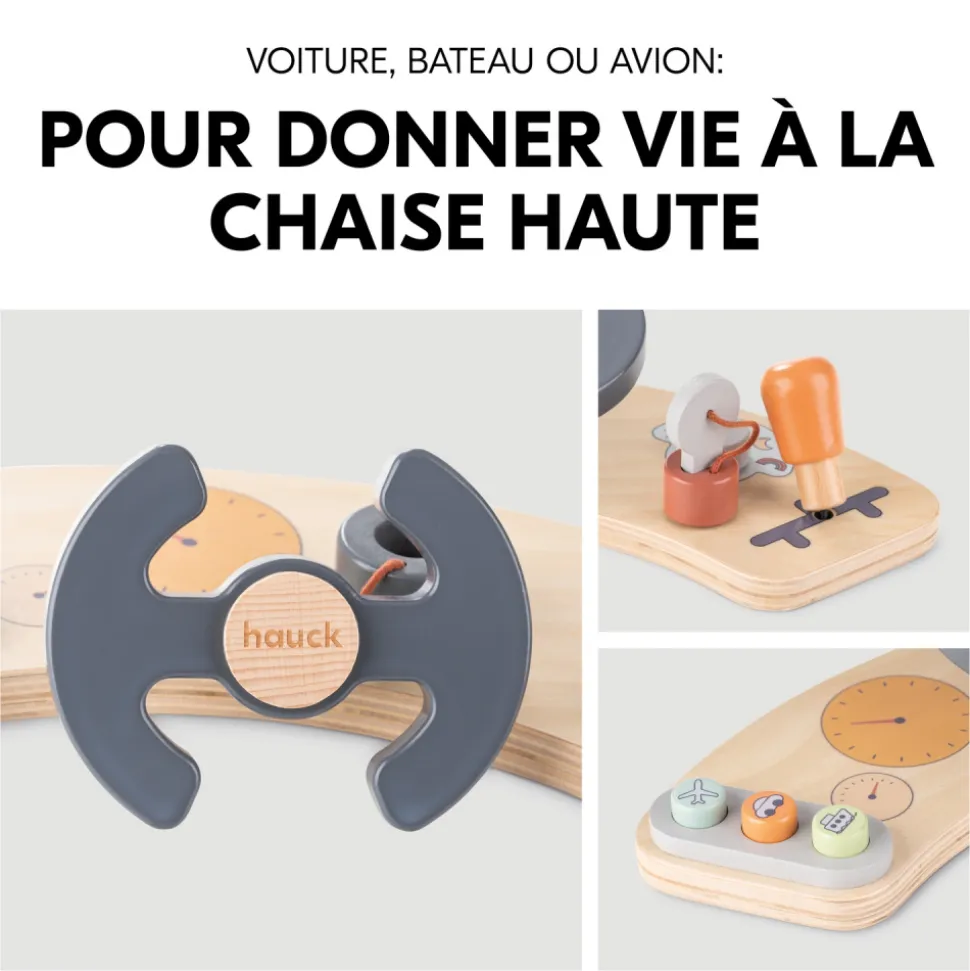 Jeux de plateau pour chaise haute en bois play cockpit