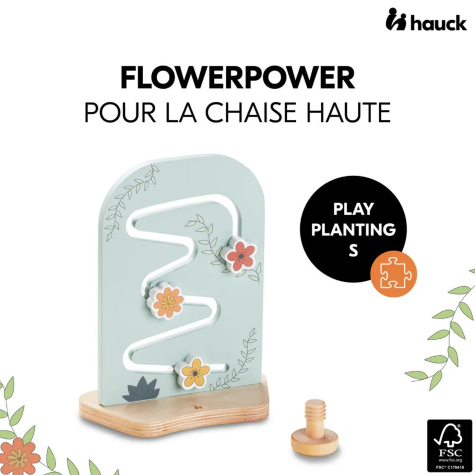 Jeux de plateau pour chaise haute en bois arketa play planting s