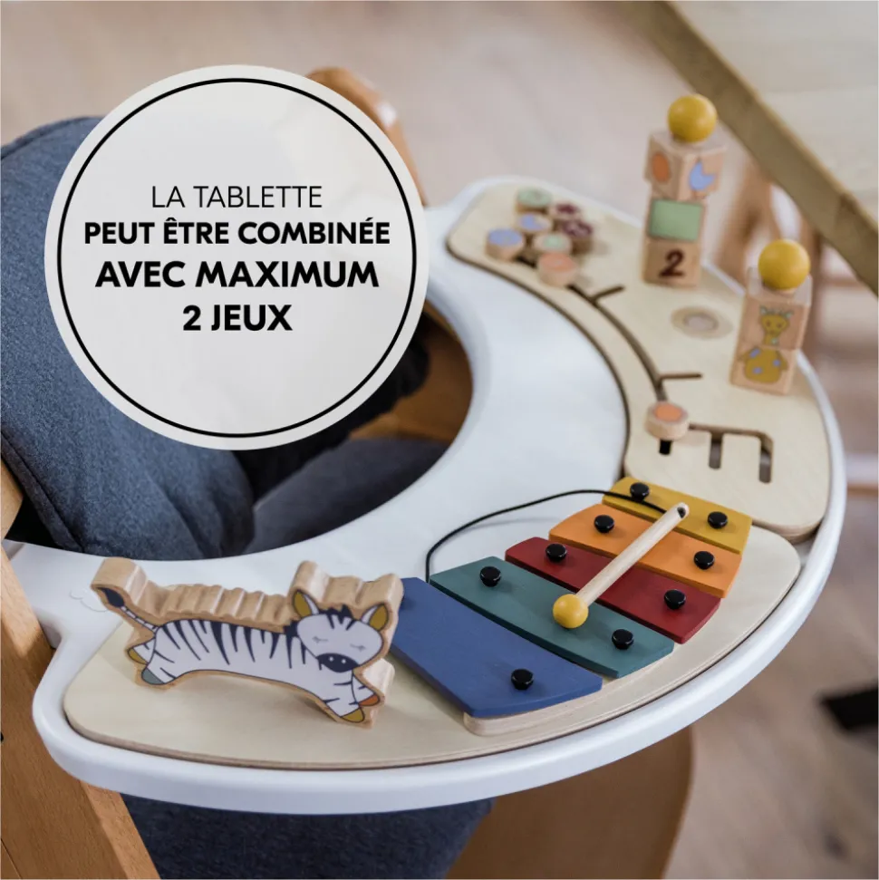Jeux pour plateau de chaise haute en bois play music