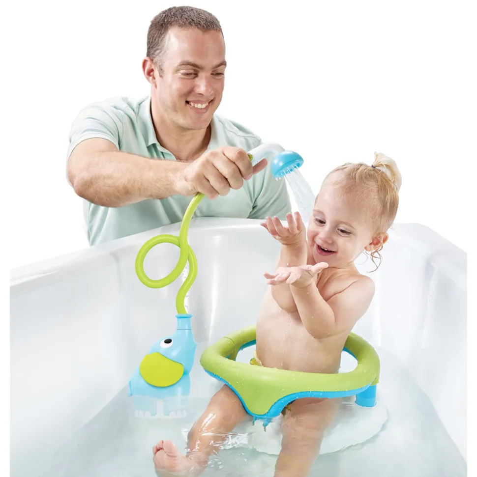 Jouet de bain bébé douchette elephant bleu