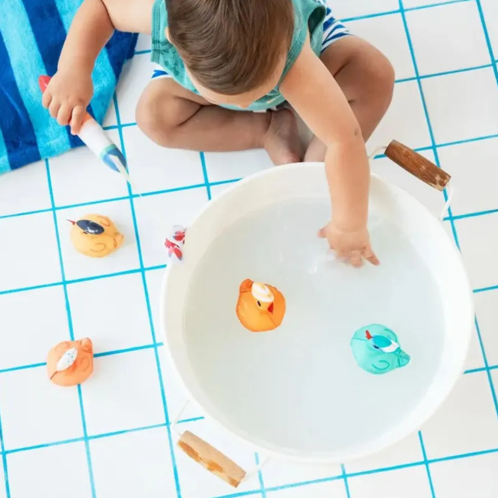 Jouet de bain jeu de pêche aimanté gaspard le canard