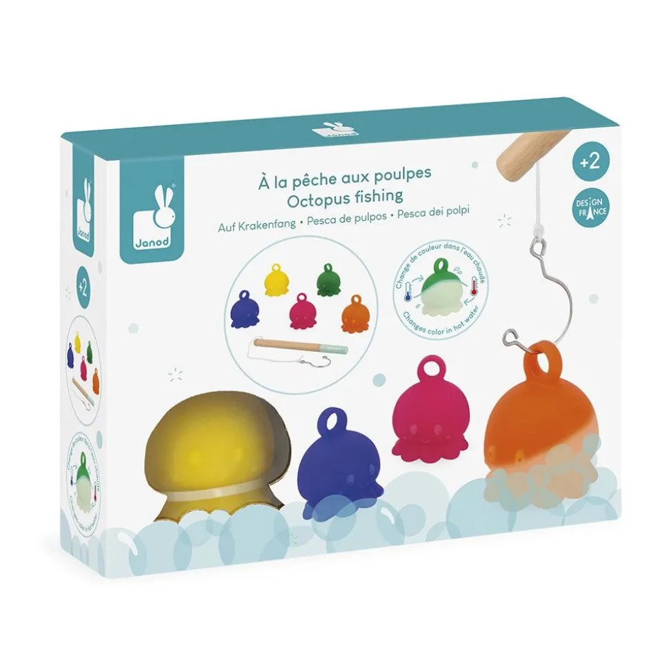 Jouet de bain jeu de pêche à la ligne poulpes