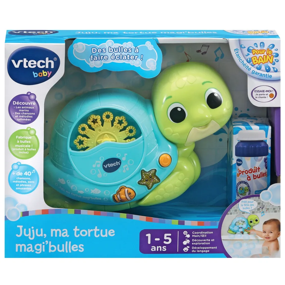 Jouet de bain juju ma tortue magi bulles