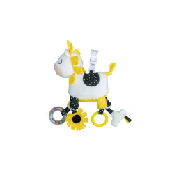 Jouet de voyage bébé pluche et pompon