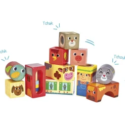 Jouet d'éveil bébé cubes sonores de la ferme