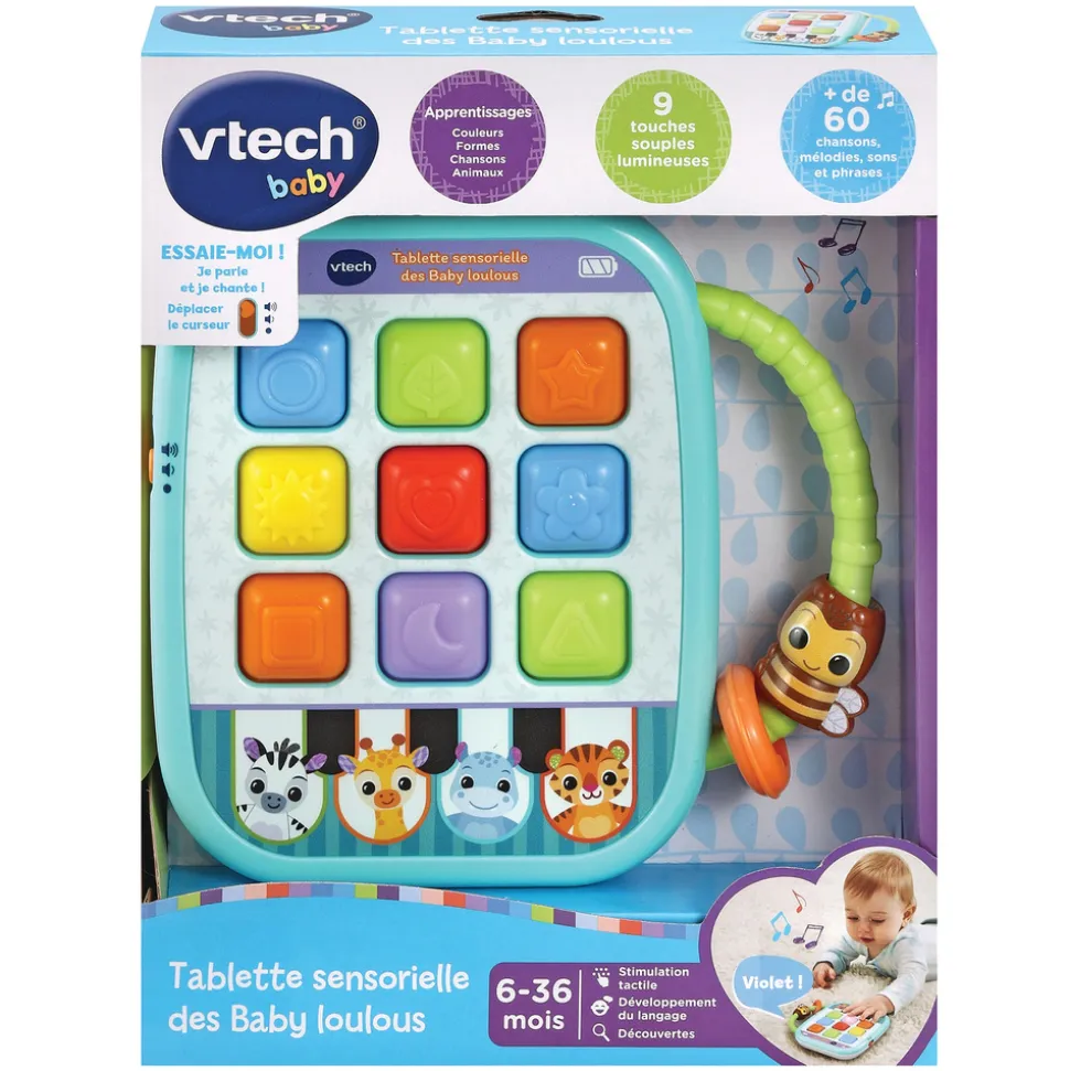Jouet d'éveil sensoriel tablette des baby loulous