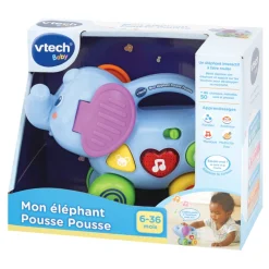 Jouet musical mon éléphant pousse pousse