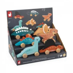 Jouet à pousser en bois dinosaure (modèle aléatoire)